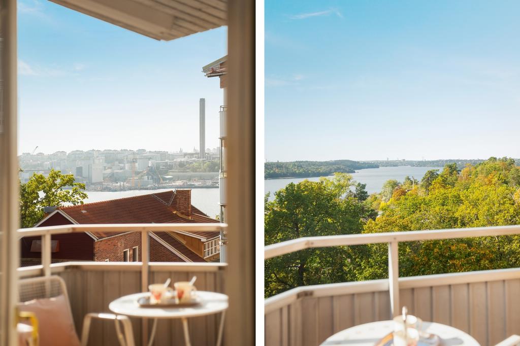 Vy från balkongen i väster och söder