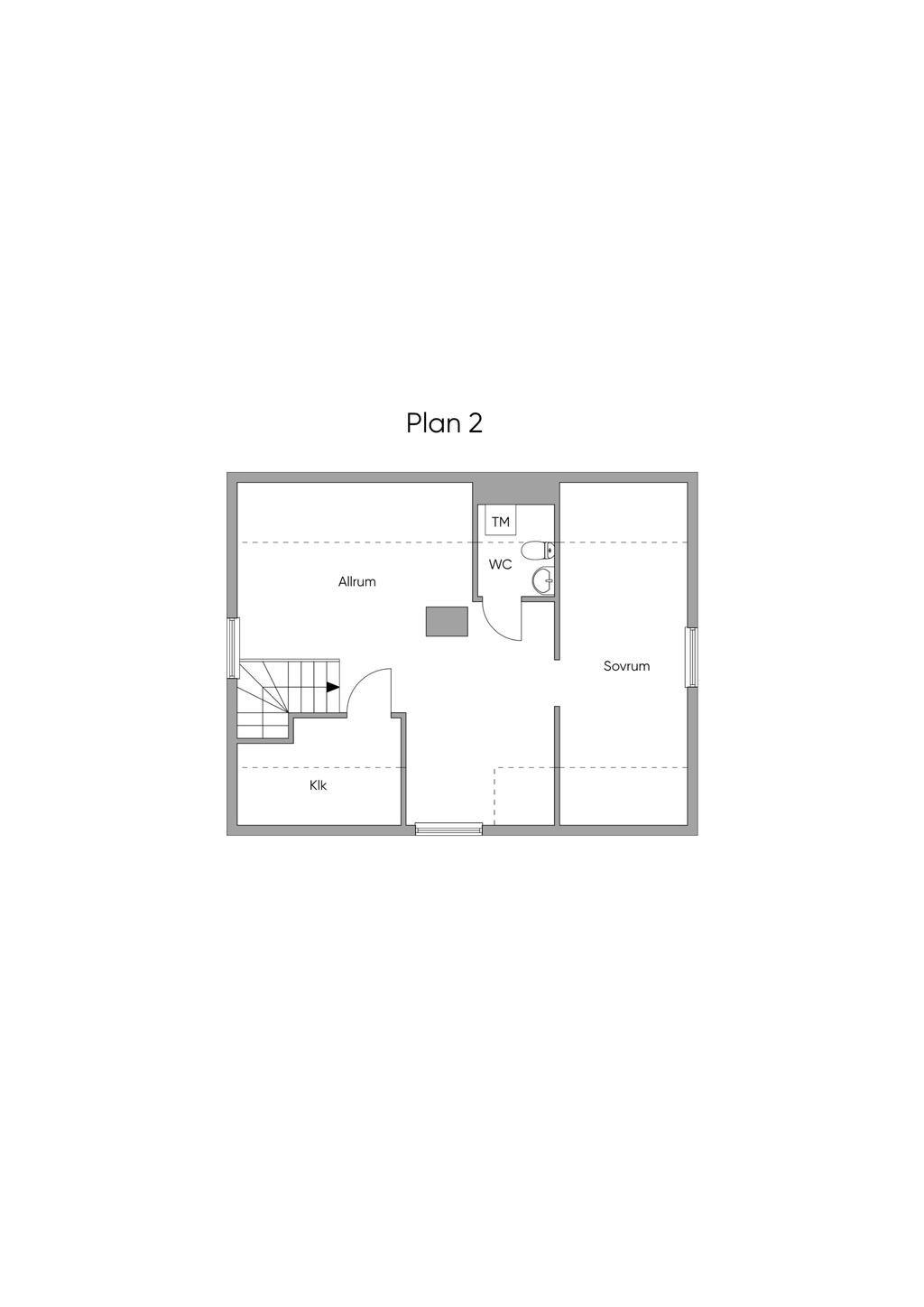 Planritning ovanplan