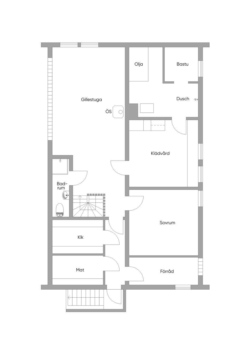 Planlösning källarplan
