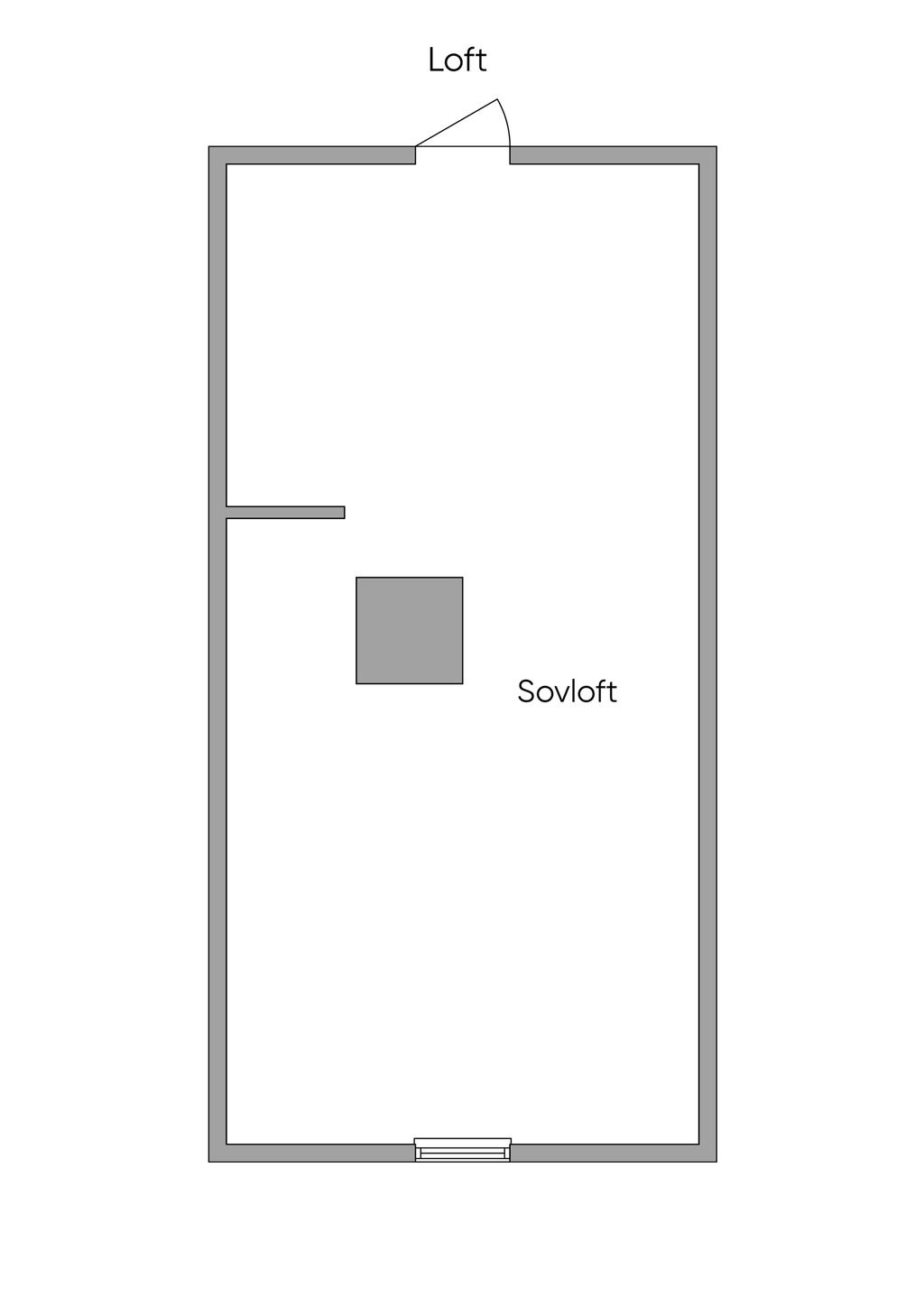 Planritning sovloft