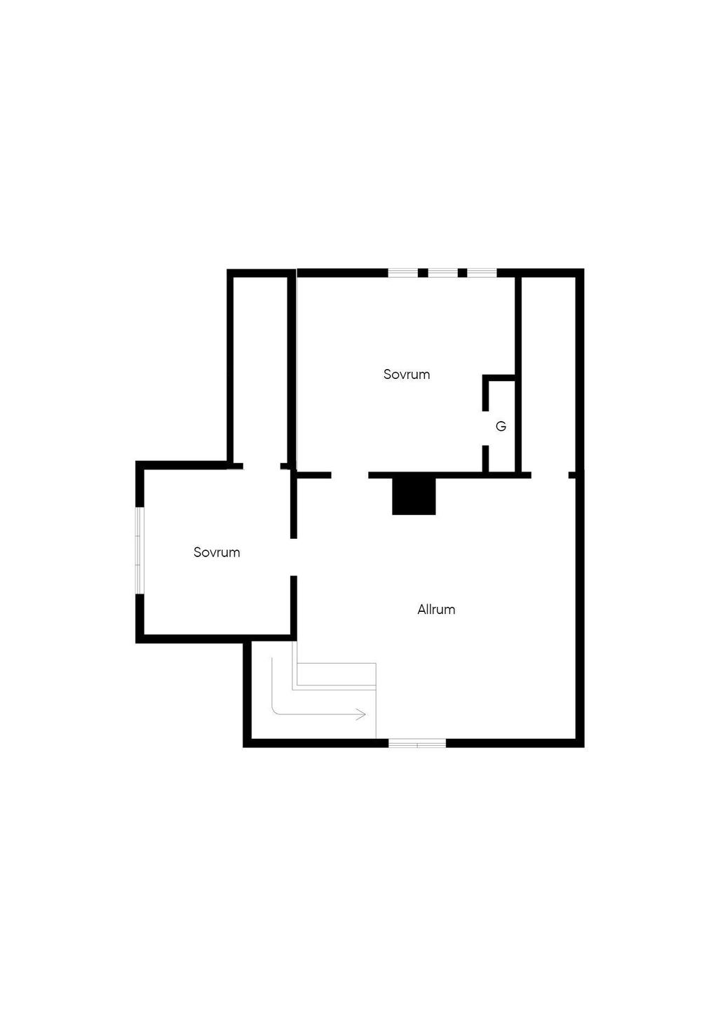 Planritning övre plan