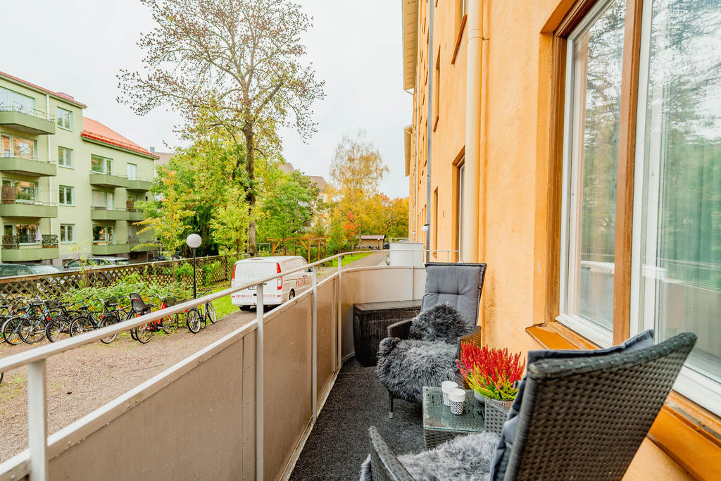 Balkong mot innergården